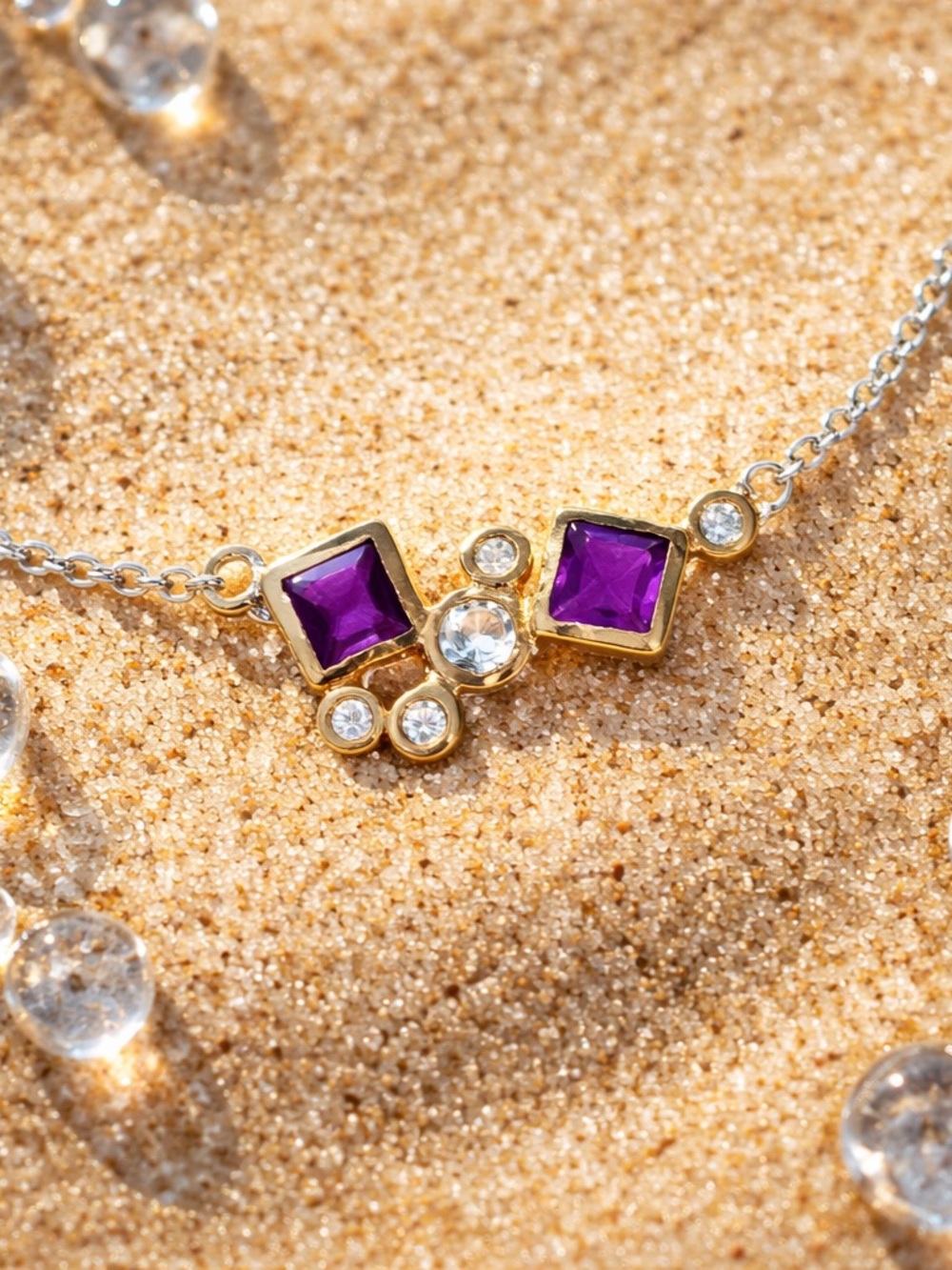 NEW! Amethyst & Topaz Necklace